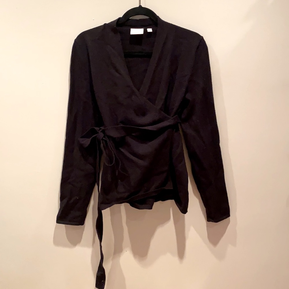 Long Sleeve Wrap Sweater (Size L)
